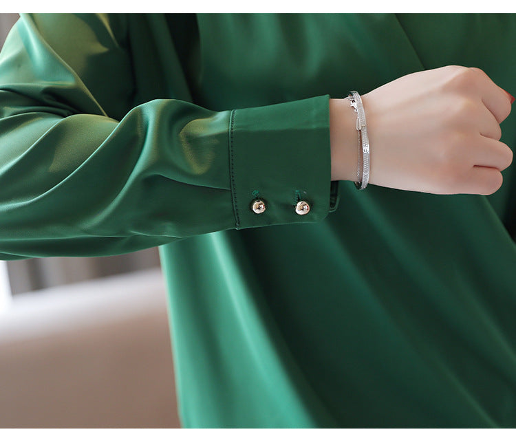Summer Office Lady Long Sleeves Chiffon Shirts