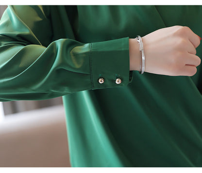 Summer Office Lady Long Sleeves Chiffon Shirts
