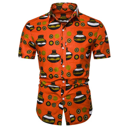 Ethnic Style Men‘s Short Sleeves Shirts