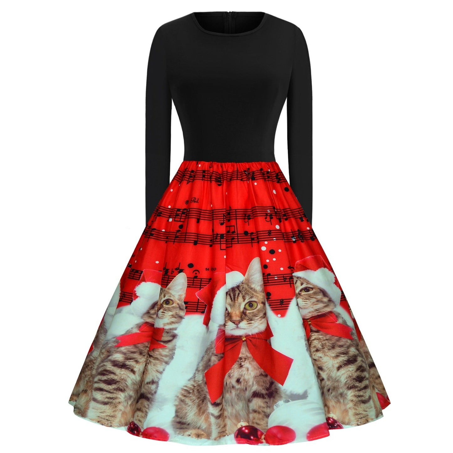 Women Long Sleeves Musical Not Christmas Witner Dresses-STYLEGOING
