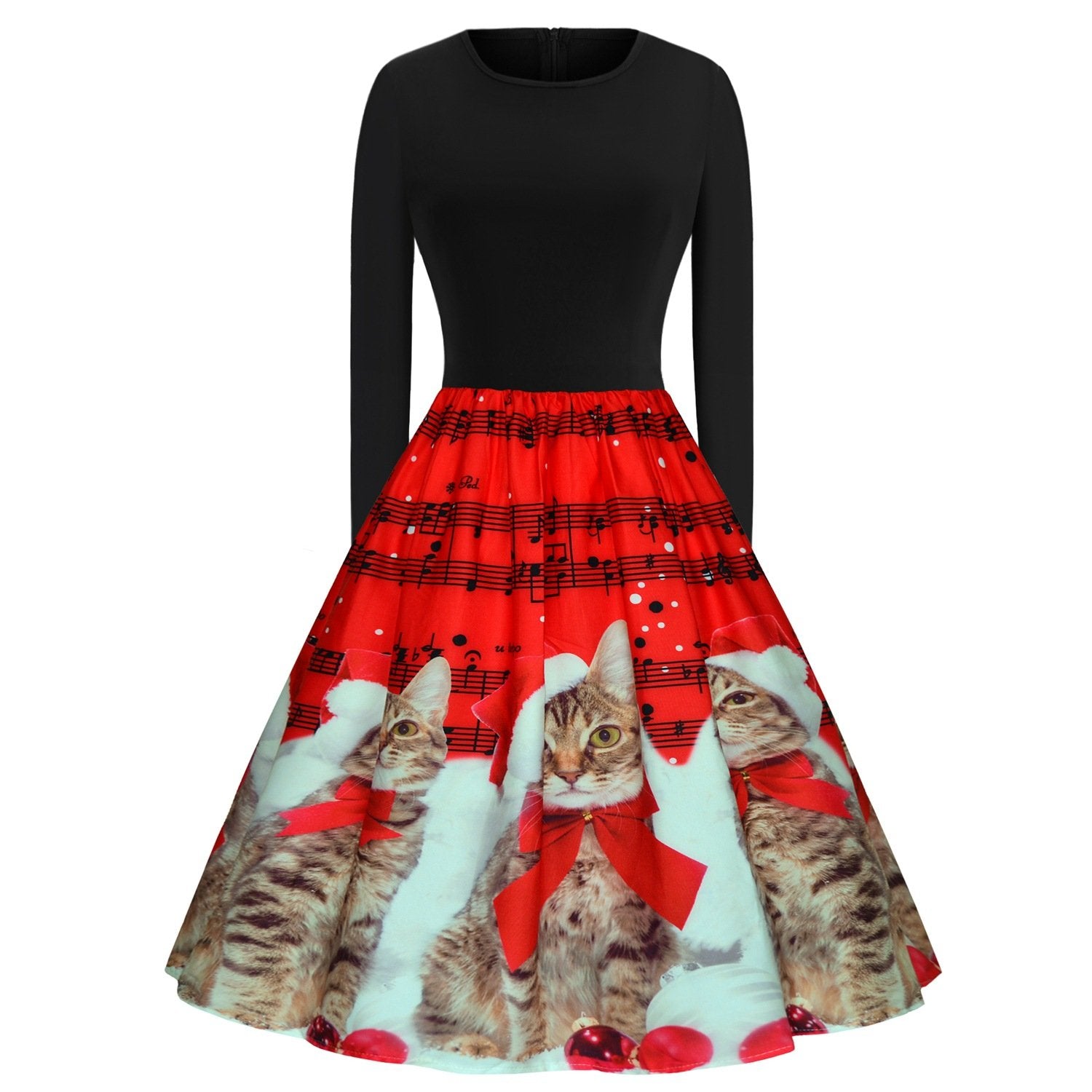 Women Long Sleeves Musical Not Christmas Witner Dresses-STYLEGOING