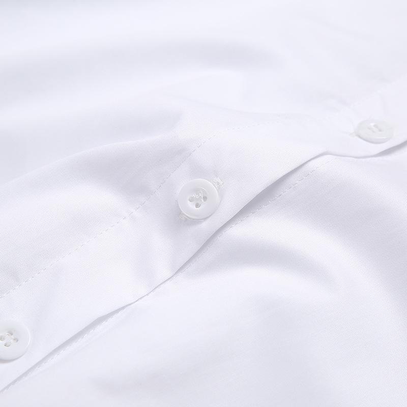Women Turnover Collar Irregular Net Fall Shirt Dresses