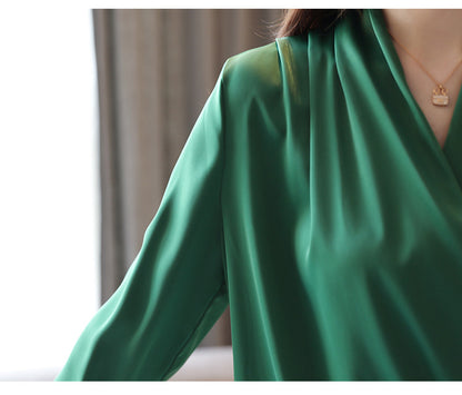Summer Office Lady Long Sleeves Chiffon Shirts