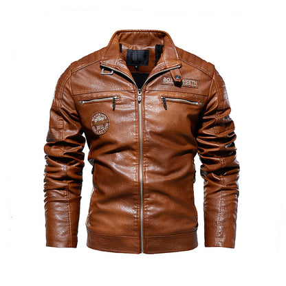 Motorcycle PU Winter Jacket Coat for Men