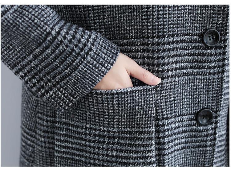 Women Plus Sizes Woolen Winter Coat-STYLEGOING
