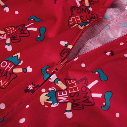 Christmas Parent-Child Hoodies Jumpsuits Pajamas