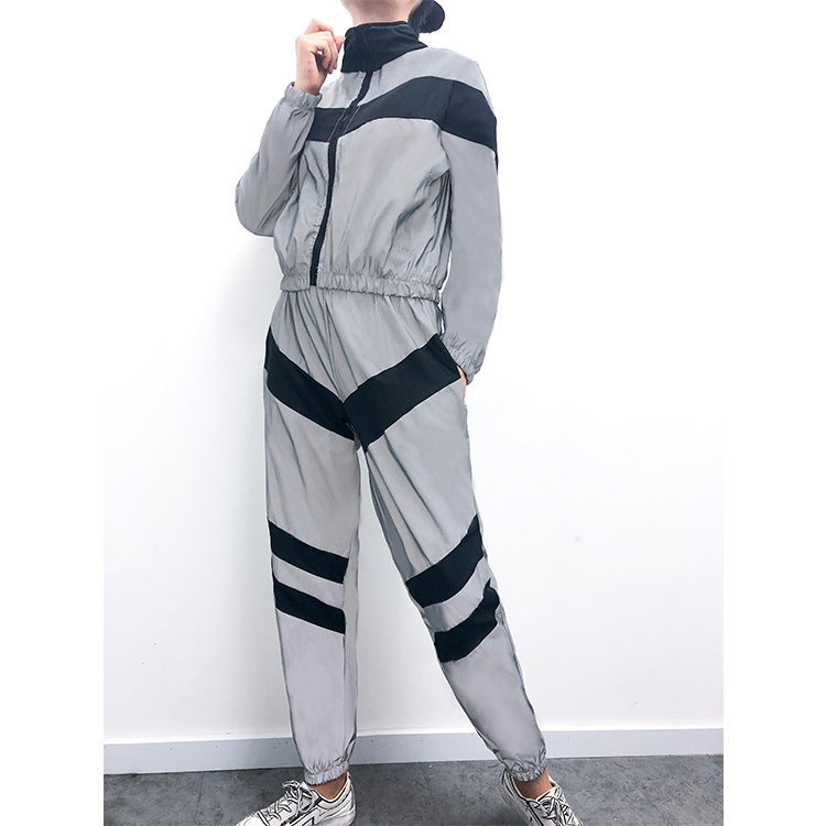 Summer Reflective Two Pieces Sportswear for Women
