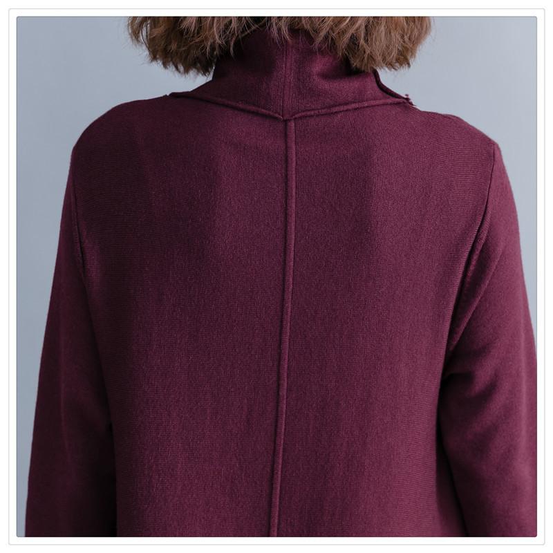 Women High Neck Irregular Fall Dresses-STYLEGOING