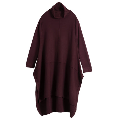 Women High Neck Irregular Fall Dresses-STYLEGOING
