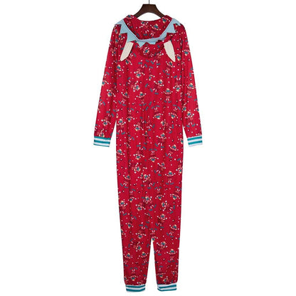 Christmas Parent-Child Hoodies Jumpsuits Pajamas