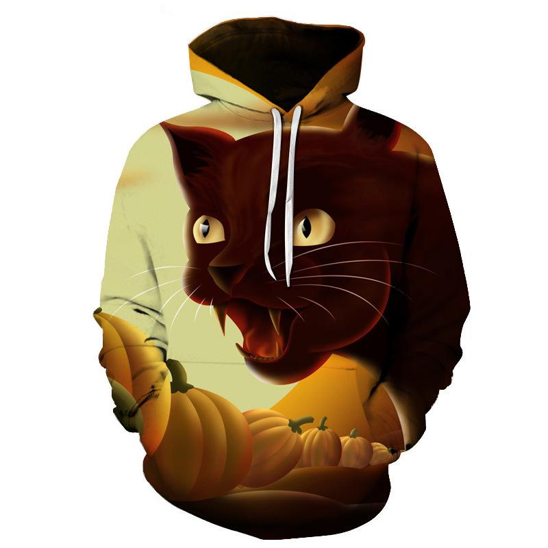 Lovely 3D Pumpkin Halloween Pullover Hoodies-STYLEGOING