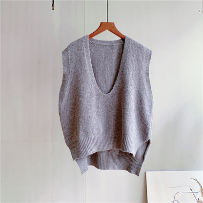 Casual Women V Neck Knitting Vest