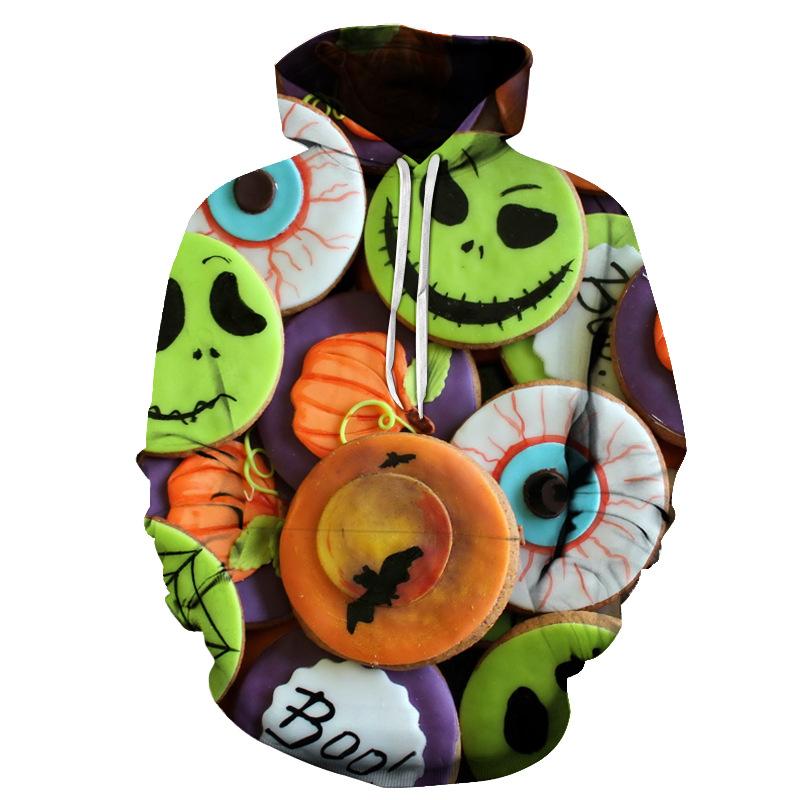 Lovely 3D Pumpkin Halloween Pullover Hoodies-STYLEGOING