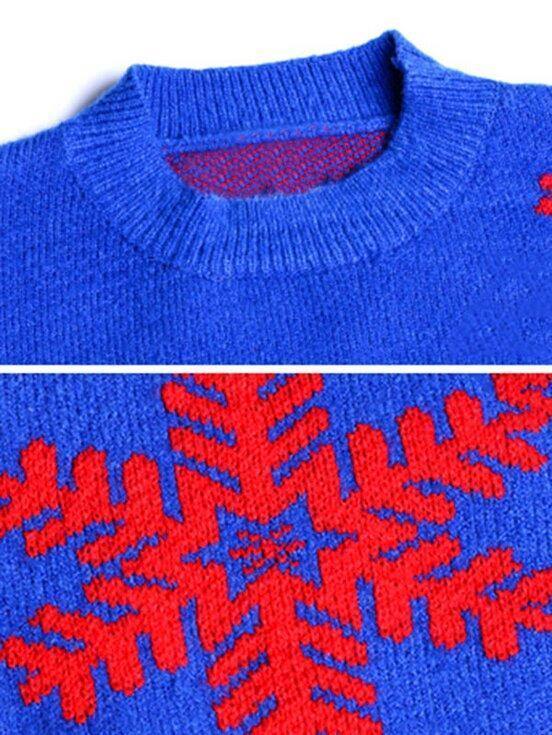Christmas Elk Snowflake Sweater Dress-STYLEGOING