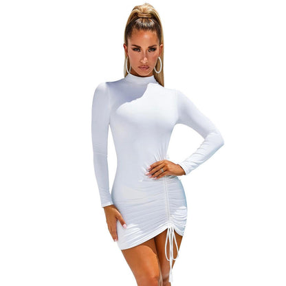 Sexy Long Sleeves Strawing Short Dresses-STYLEGOING