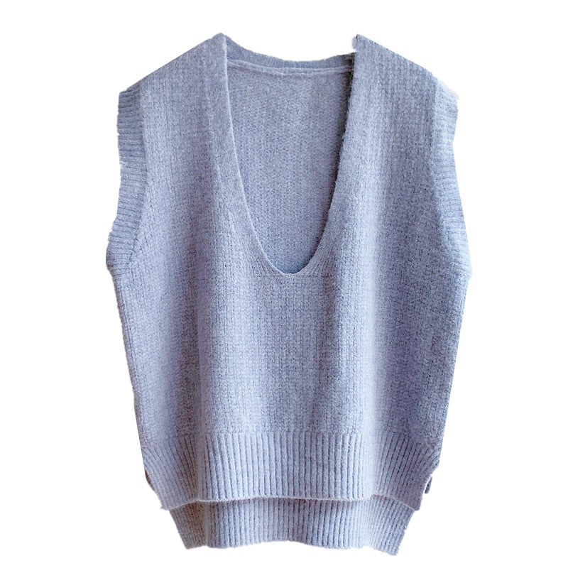 Casual Women V Neck Knitting Vest