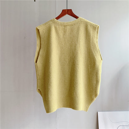 Casual Women V Neck Knitting Vest