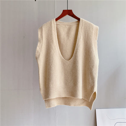 Casual Women V Neck Knitting Vest