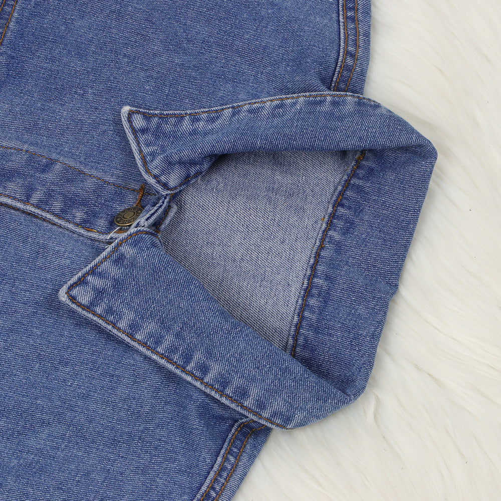 Casual Women Irregular Denim Vest
