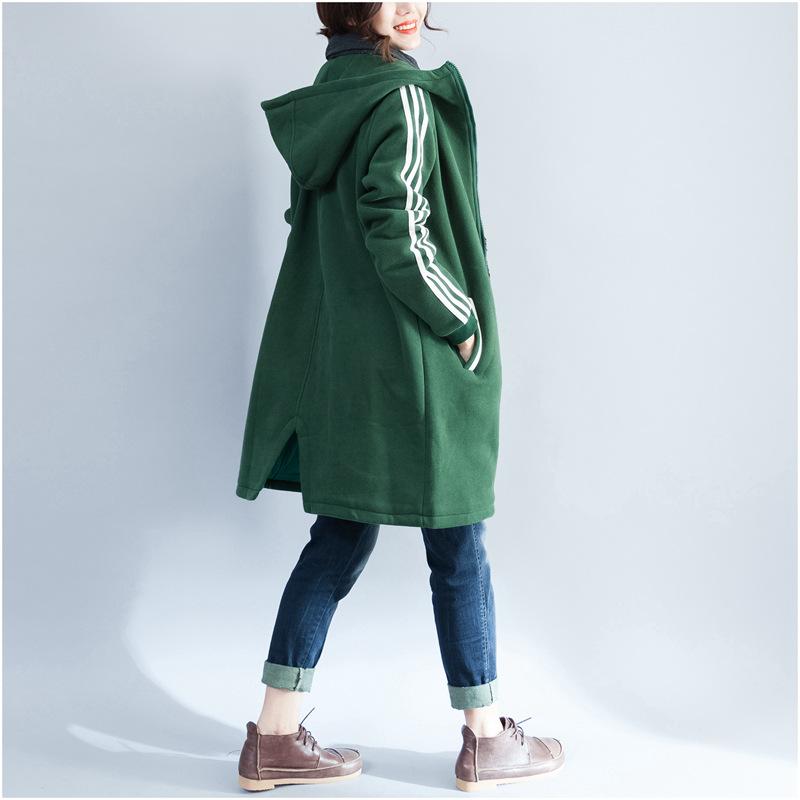 Plus Size Women Warm Cardigan Hoodies-STYLEGOING