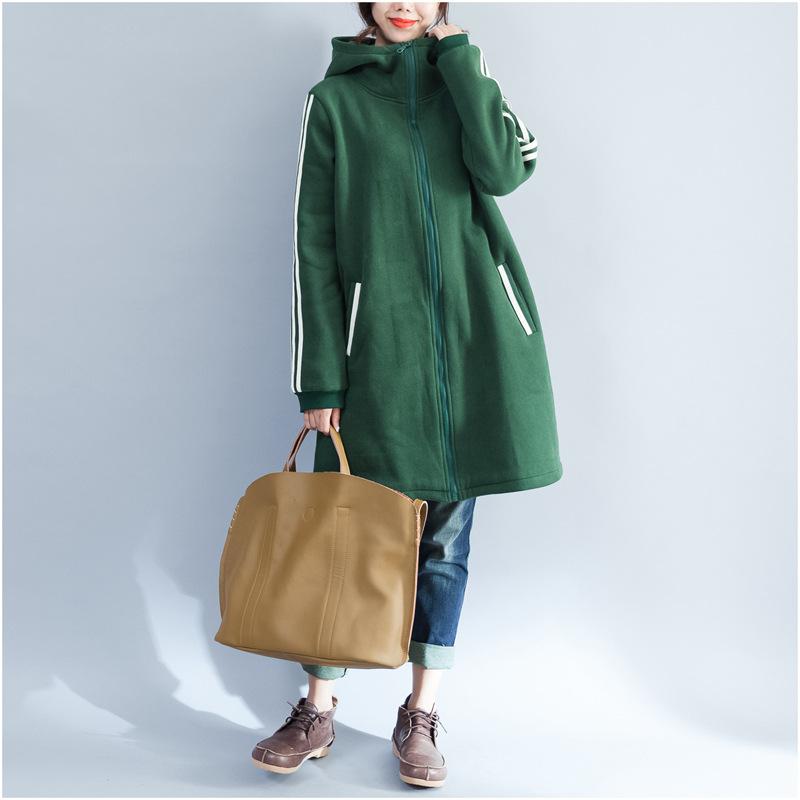 Plus Size Women Warm Cardigan Hoodies-STYLEGOING