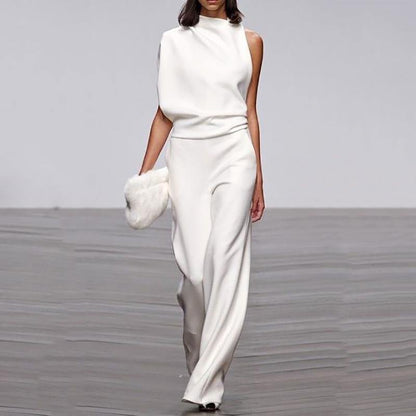 Women One Shoudler Casual Jumpsuits-STYLEGOING