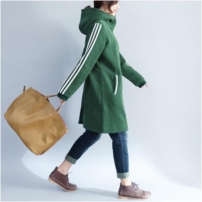 Plus Size Women Warm Cardigan Hoodies-STYLEGOING