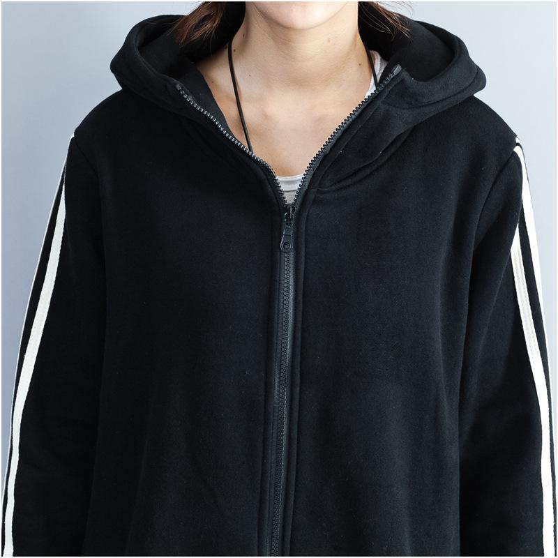 Plus Size Women Warm Cardigan Hoodies-STYLEGOING