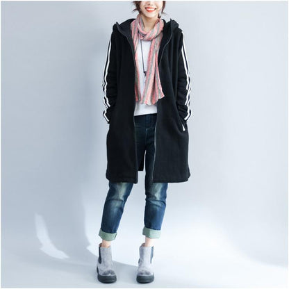 Plus Size Women Warm Cardigan Hoodies-STYLEGOING