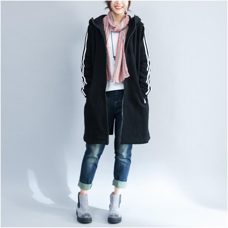 Plus Size Women Warm Cardigan Hoodies-STYLEGOING
