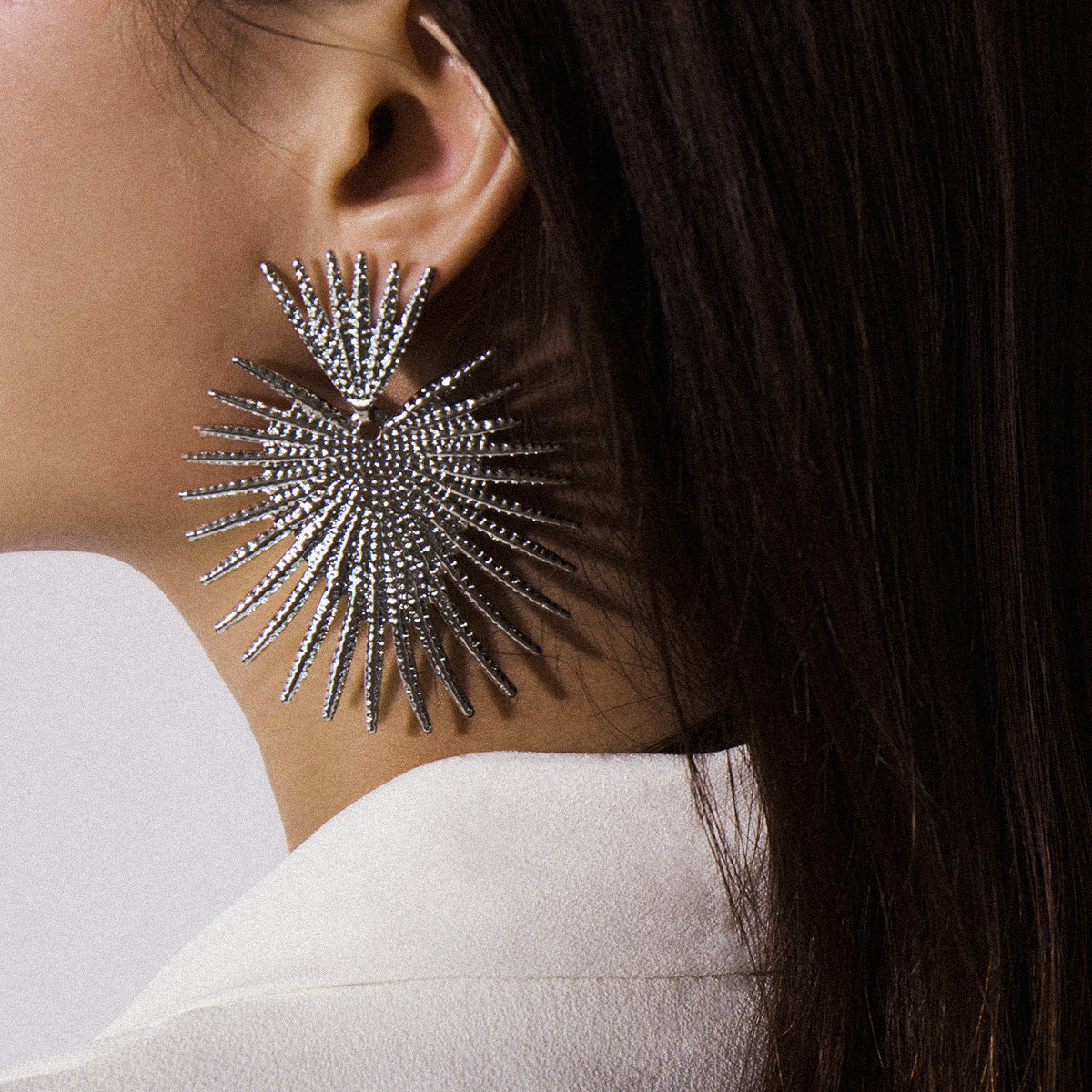 Women Sweethear Geometry Pattern Earrings