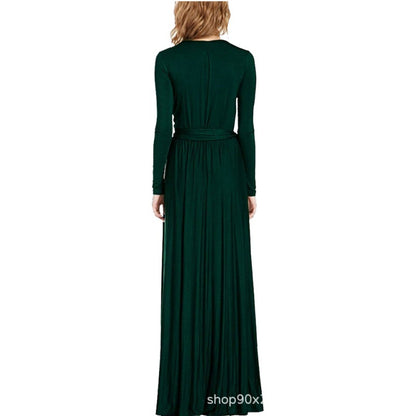 Sexy Deep V Neck Long Party Dresses