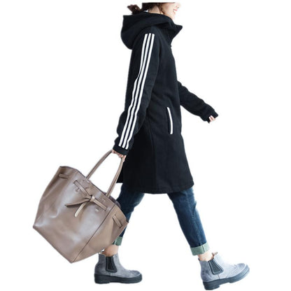 Plus Size Women Warm Cardigan Hoodies-STYLEGOING