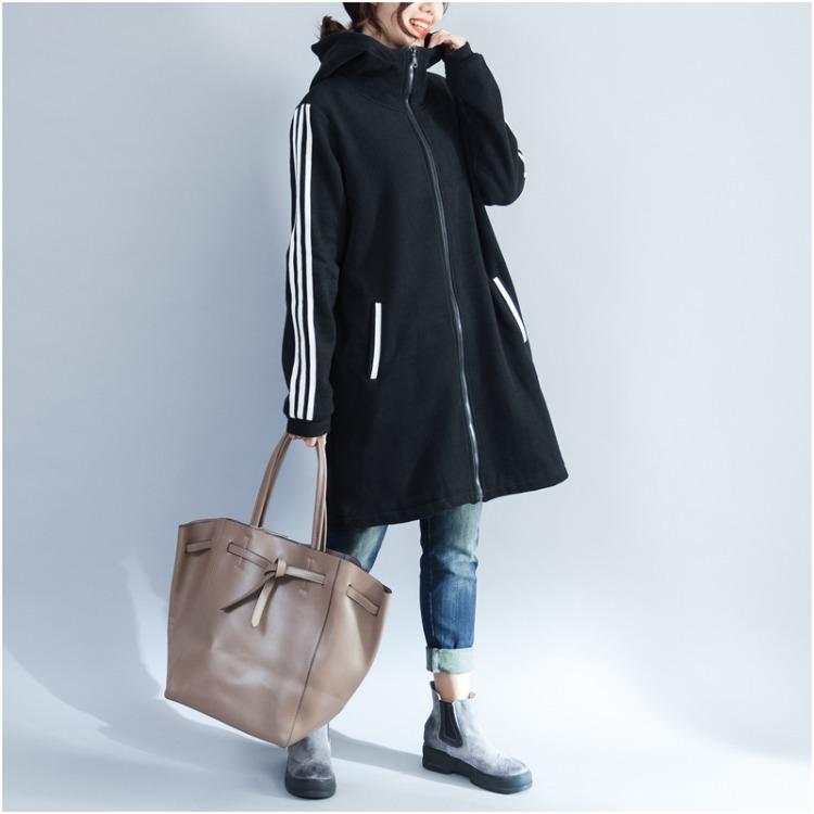 Plus Size Women Warm Cardigan Hoodies-STYLEGOING
