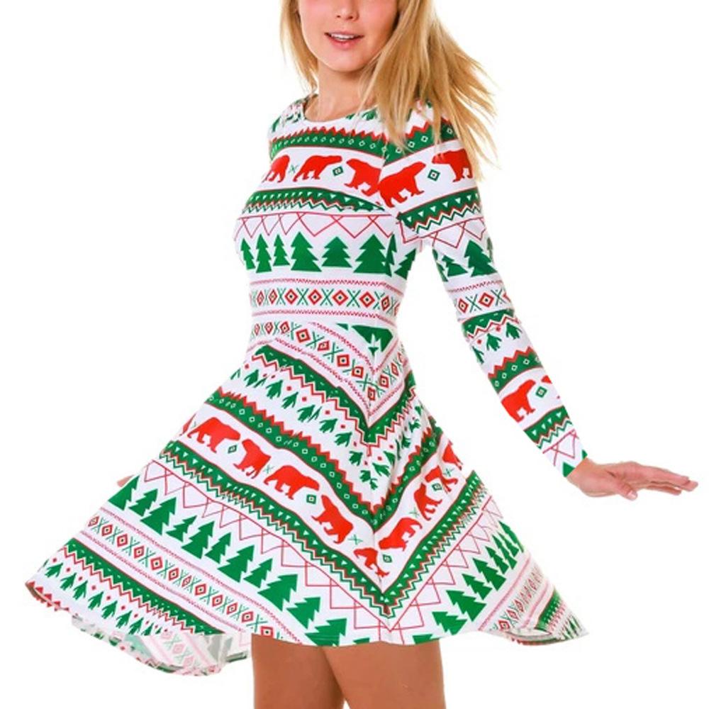 Winter Christmas Style Long Sleeves Dresses-STYLEGOING