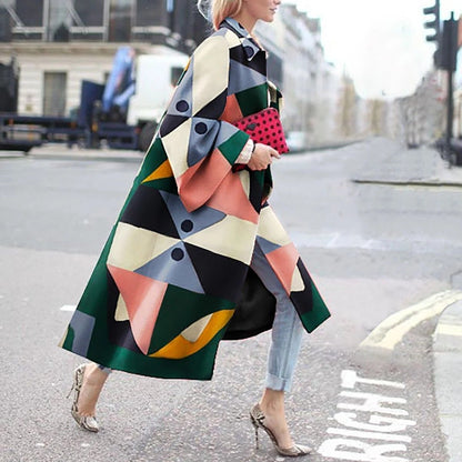 Fashion Women Colorful Long Overcoat-STYLEGOING