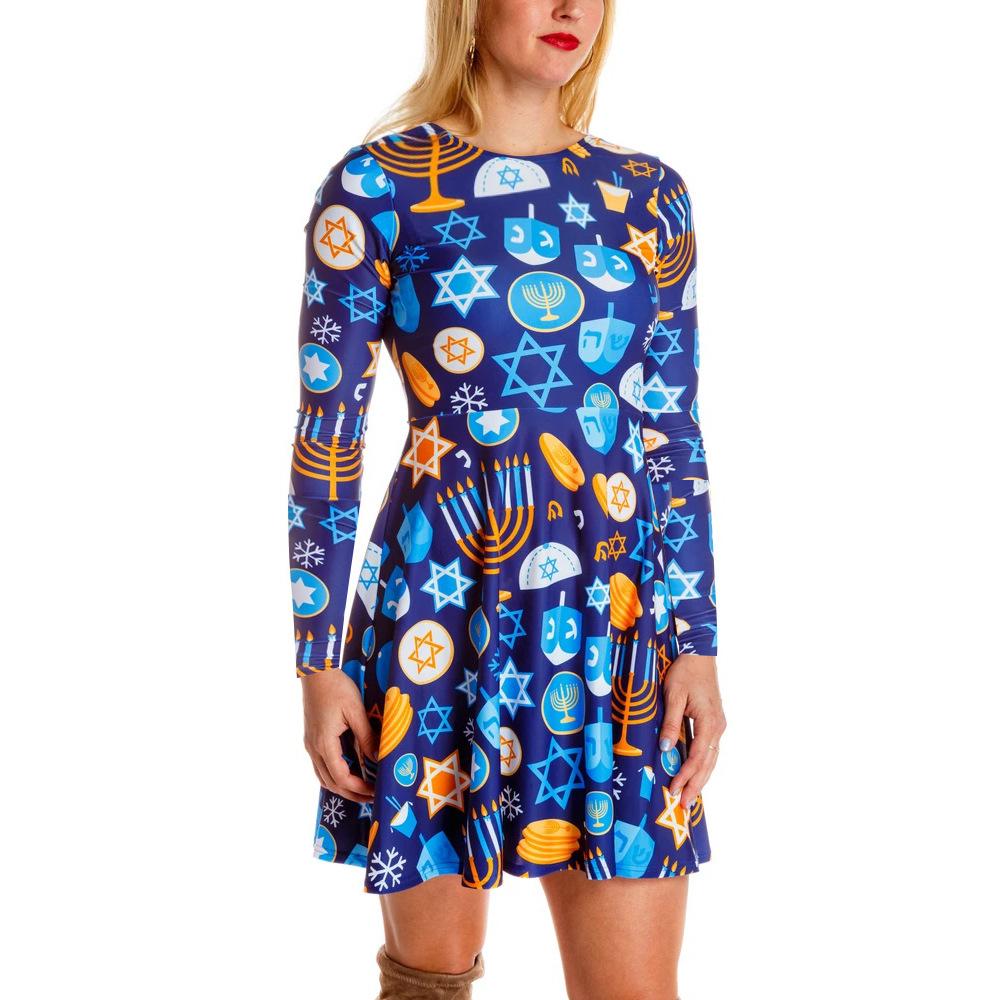 Winter Christmas Style Long Sleeves Dresses-STYLEGOING