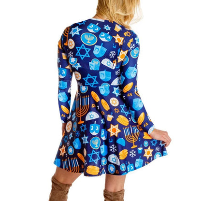 Winter Christmas Style Long Sleeves Dresses-STYLEGOING