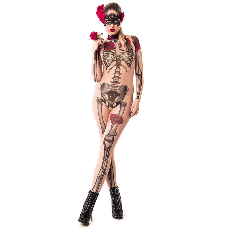 Holloween Horrible Human Skeleton Cosplay Jumpsuits-STYLEGOING