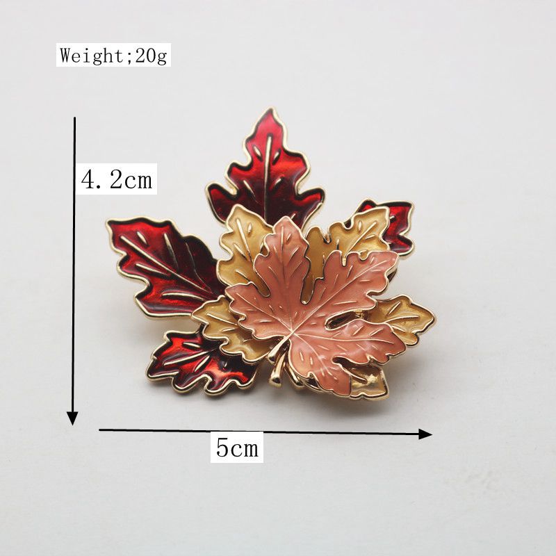 Vintage 3D Maple Leaves Necklaces and Brooch