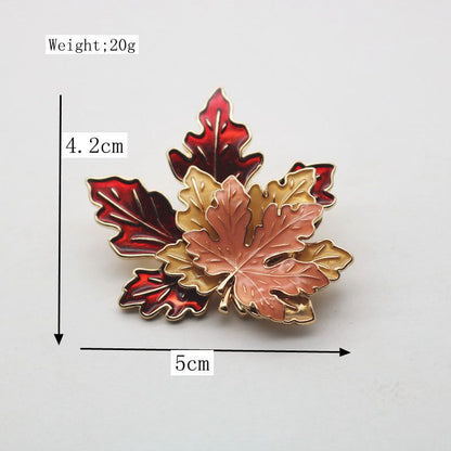 Vintage 3D Maple Leaves Necklaces and Brooch