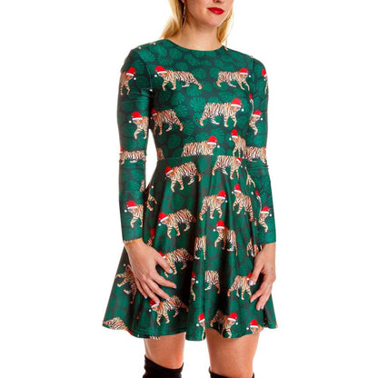 Winter Christmas Style Long Sleeves Dresses-STYLEGOING