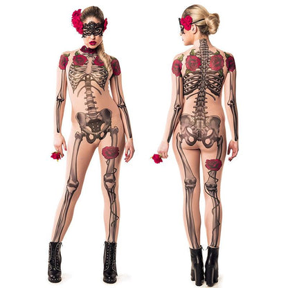 Holloween Horrible Human Skeleton Cosplay Jumpsuits-STYLEGOING