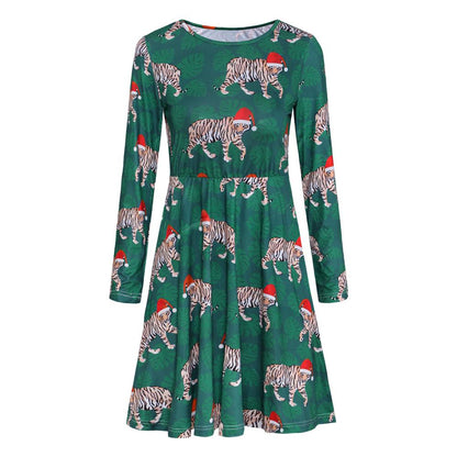 Winter Christmas Style Long Sleeves Dresses-STYLEGOING