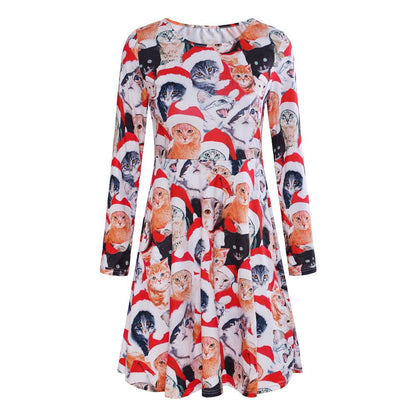 Winter Christmas Style Long Sleeves Dresses-STYLEGOING
