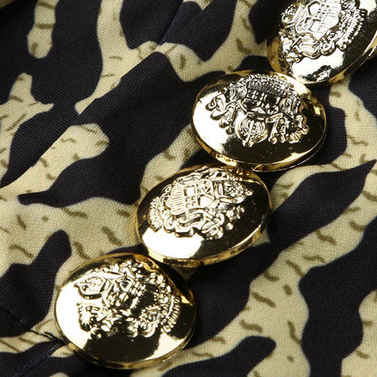 Women Fashion Leopard Slim Blazers-STYLEGOING