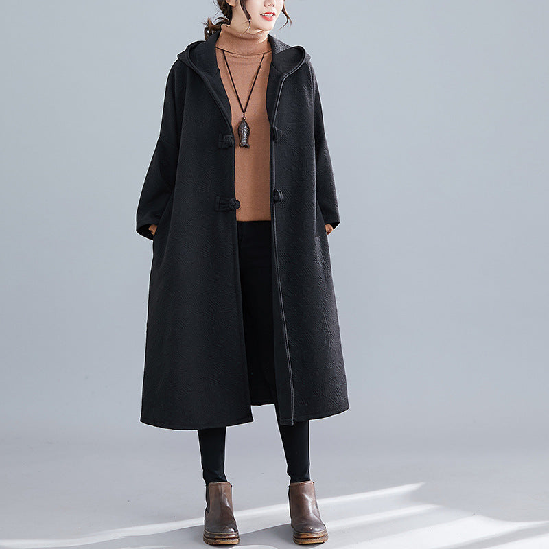 Vintage Plus Sizes Long Overcoat
