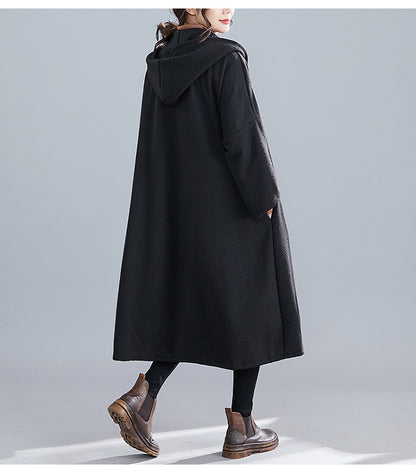 Vintage Plus Sizes Long Overcoat