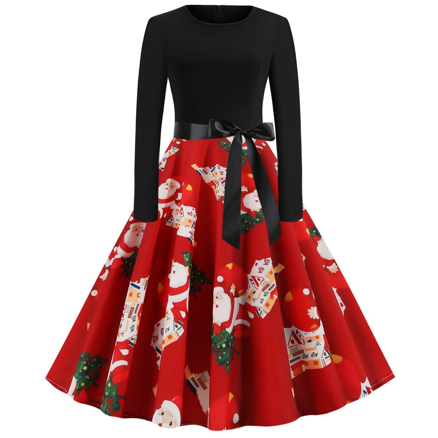 Merry Christmas Women Long Sleeves Winter Dresses-STYLEGOING