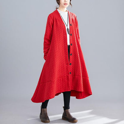 Women Plus Size Winter Knitting Overcoat-STYLEGOING